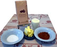Ingredients chocolate cream